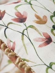 Voyage Maison Linen Fresia Floral Pom Pom Cushion - Image 5 of 5
