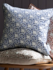 Voyage Maison Denim Vali Geometric Piped Cushion - Image 2 of 5