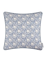 Voyage Maison Denim Vali Geometric Piped Cushion - Image 3 of 5