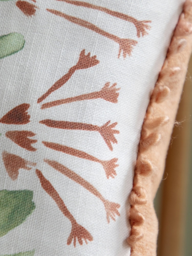 Voyage Maison Terracotta Neri Printed Pom-Pom Cushion - Image 5 of 5