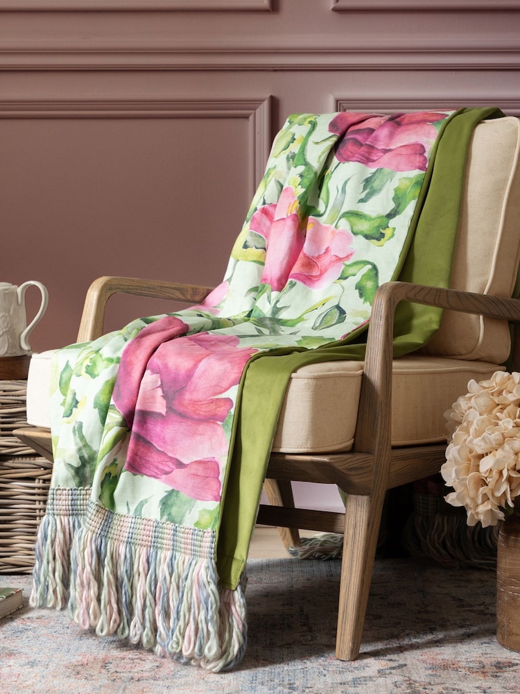 Voyage Maison Linen Elowen Meadow Printed Piped Cushion - Image 1 of 5