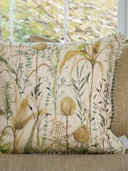 Voyage Maison Linen Lydiard Printed Pom-Pom Cushion - Image 1 of 6