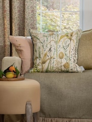 Voyage Maison Linen Lydiard Printed Pom-Pom Cushion - Image 2 of 6