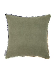 Voyage Maison Linen Lydiard Printed Pom-Pom Cushion - Image 5 of 6