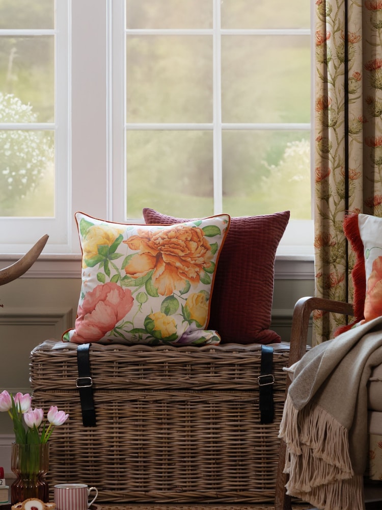 Voyage Maison Sand Maisie Printed Piped Cushion - Image 2 of 6