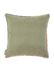 Voyage Maison Apricot Dalamere Floral Pom-Pom Cushion - Image 5 of 6