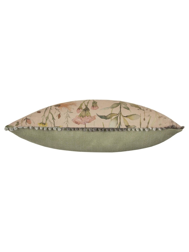 Voyage Maison Apricot Dalamere Floral Pom-Pom Cushion - Image 6 of 6