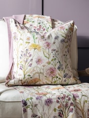 Voyage Maison Linen Medmerry Floral Piped Cushion - Image 1 of 5