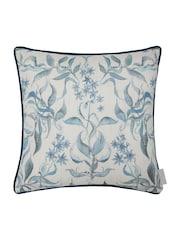 Voyage Maison Blue Hettie Printed Piped Cushion - Image 3 of 5