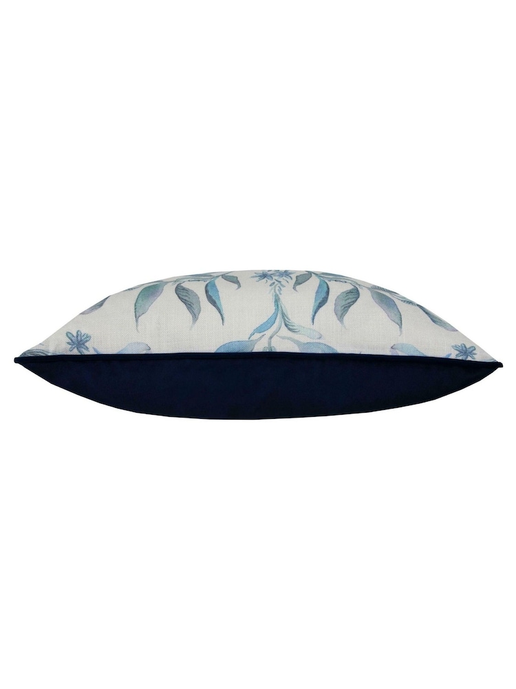 Voyage Maison Blue Hettie Printed Piped Cushion - Image 5 of 5