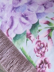 Voyage Maison Seraphina Printed Ruche Fringe Cushion - Imagem 3 de 5