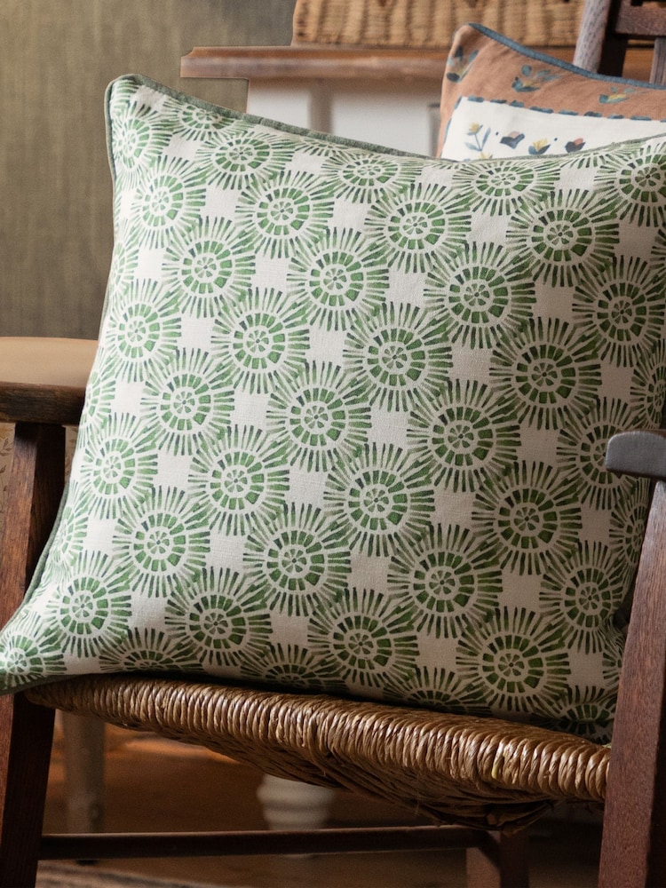 Voyage Maison Sage Vali Geometric Piped Cushion - Image 1 of 8