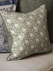 Voyage Maison Sage Vali Geometric Piped Cushion - Image 4 of 8