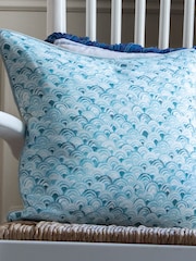 Voyage Maison Glacier Melia Printed Piped 100% Cotton Cushion - Image 5 of 6