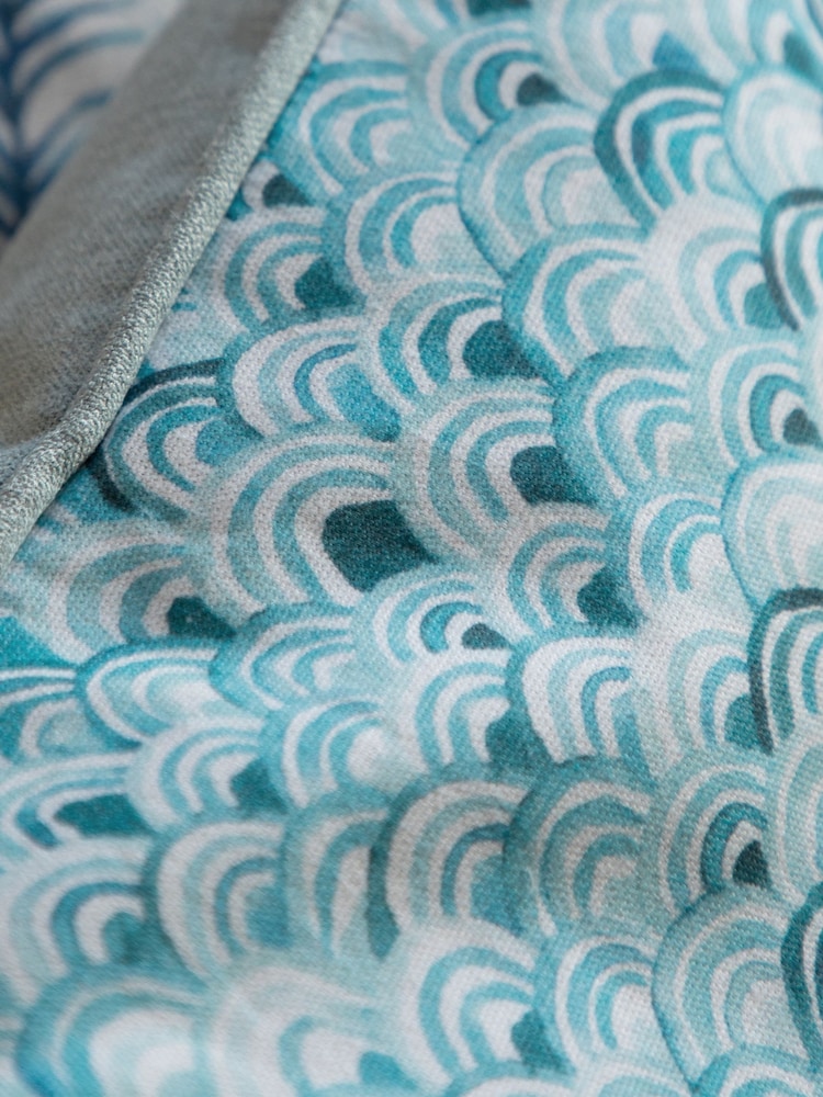 Voyage Maison Glacier Melia Printed Piped 100% Cotton Cushion - Image 6 of 6