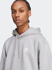 adidas Originals Light Grey Trefoil Essentials Loose Fit Hoodie - Image 4 of 6