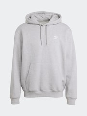 adidas Originals Light Grey Trefoil Essentials Loose Fit Hoodie - Image 6 of 6