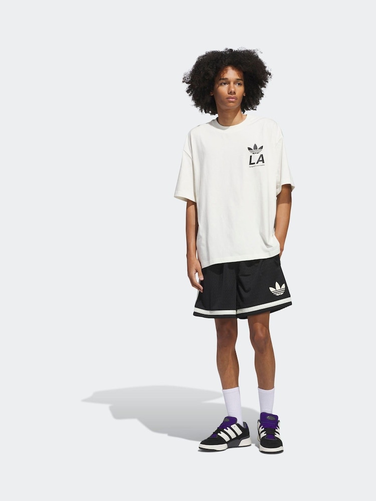adidas Originals White Sport Design Studio Store Graphic T-Shirt - Image 6 of 6
