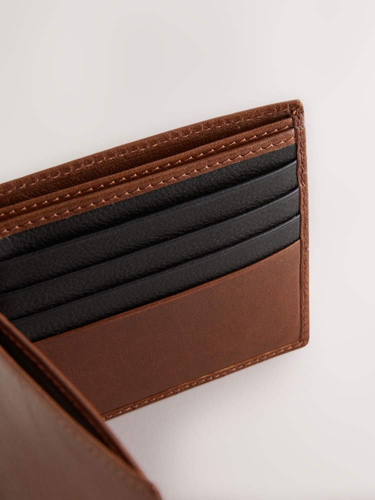 بني فاتح بني - Soft Leather Grain Wallet - صورة 4 من 4