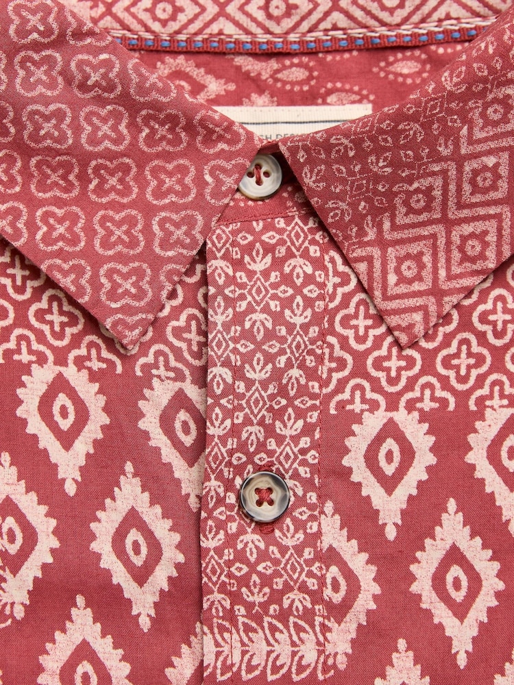 FatFace Terracotta Patch Short Sleeve Shirt - Image 7 of 7 FatFace Terracotta Patch Short Sleeve Shirt - Image 7 of 7