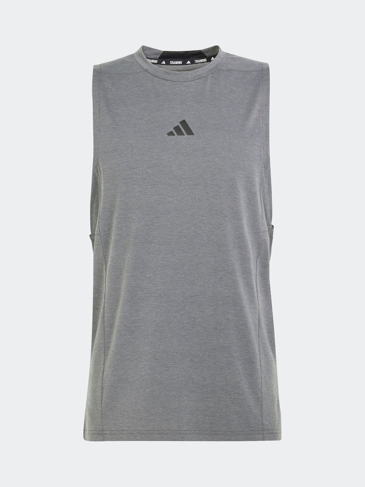 Серый - adidas Designed For Training Workout Tank Top - Изображение 7 из 7