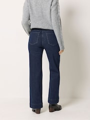 M&Co Blue Petite Flare Jeans - Image 3 of 6