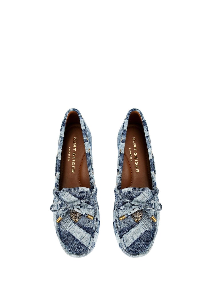Kurt Geiger London Denim Eagle Moccasin Loafers - Image 4 of 4 Kurt Geiger London Denim Eagle Moccasin Loafers - Image 4 of 4