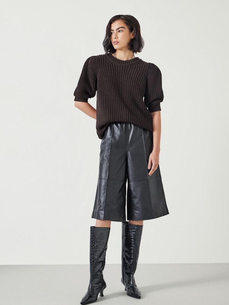 Hush Black Leather Bermuda Shorts - Image 1 of 4
