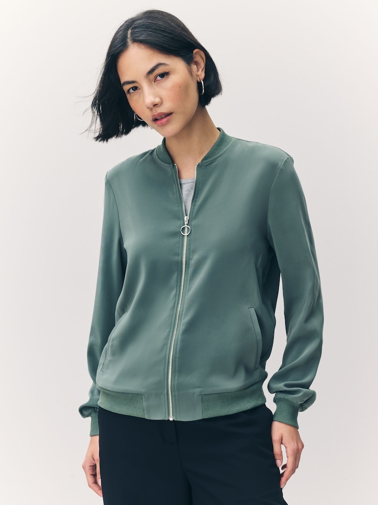 أخضر - VERO MODA Lightweight Bomber Jacket - صورة 1 من 7