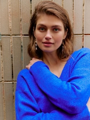 VERO MODA Blue Soft Touch Knitted Jumper - Image 1 of 4