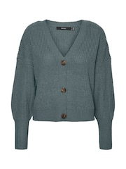 VERO MODA Green Button Down Knitted Cardigan - Image 4 of 4
