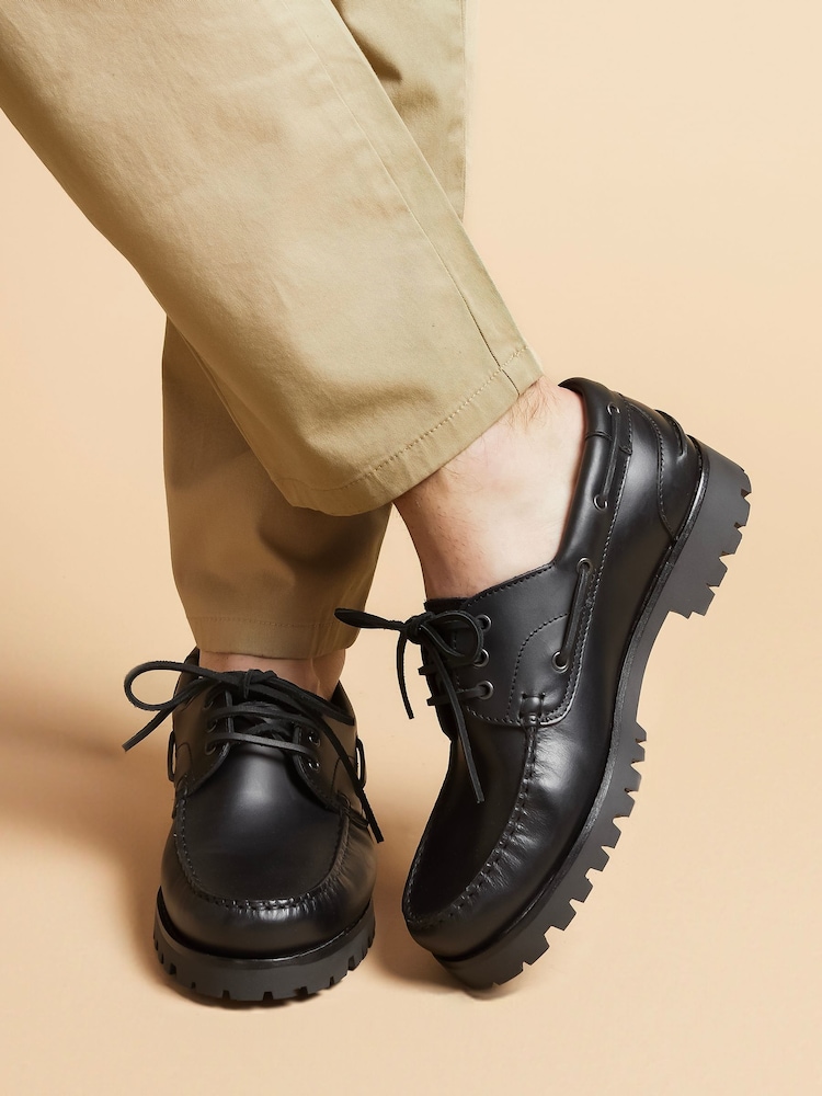 Черный - Кожаные мокасины Jones Bootmaker Pickering 2 - Изображение 1 из 6