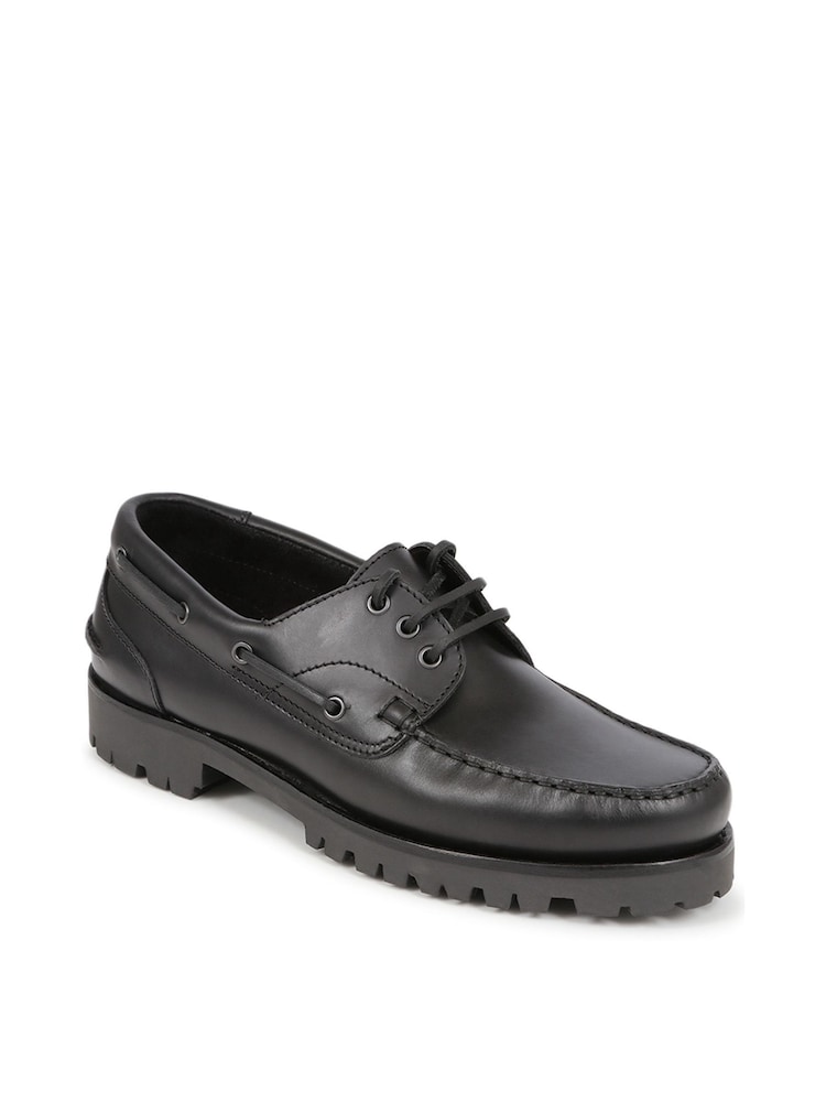 Jones Bootmaker Black Men’s Leather Lace Smart Shoes - Image 3 of 6