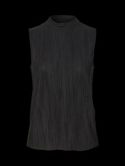 VERO MODA Black High Neck Plisse Sleeveless Top - Image 5 of 5
