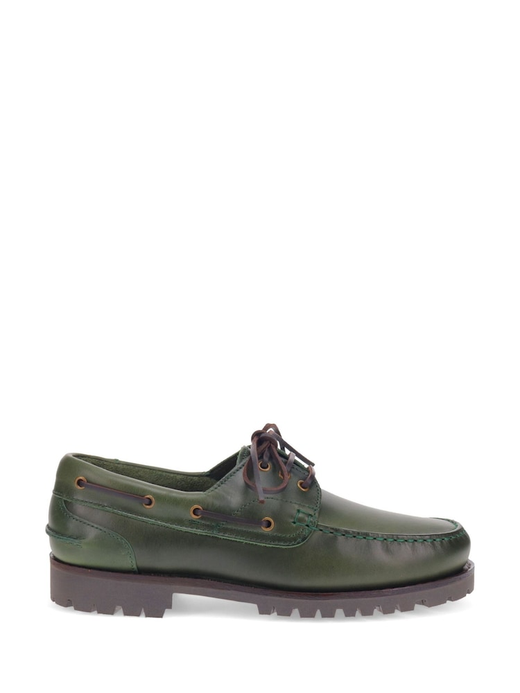 Vihreä - Jones Bootmaker Pickering 2 Leather Boat Kengät - Kuva 1 / 5
