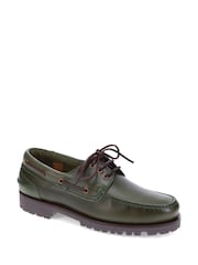 Vihreä - Jones Bootmaker Pickering 2 Leather Boat Kengät - Kuva 3 / 5