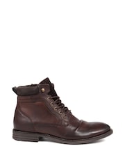 Jones Bootmaker Docklands Leather Lace Up Brown Boots - Image 1 of 5