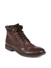 Jones Bootmaker Docklands Leather Lace Up Brown Boots - Image 3 of 5