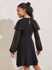 Lipsy Layered Flutter Manches longues Robe (5-16yrs) - Image 5 of 5