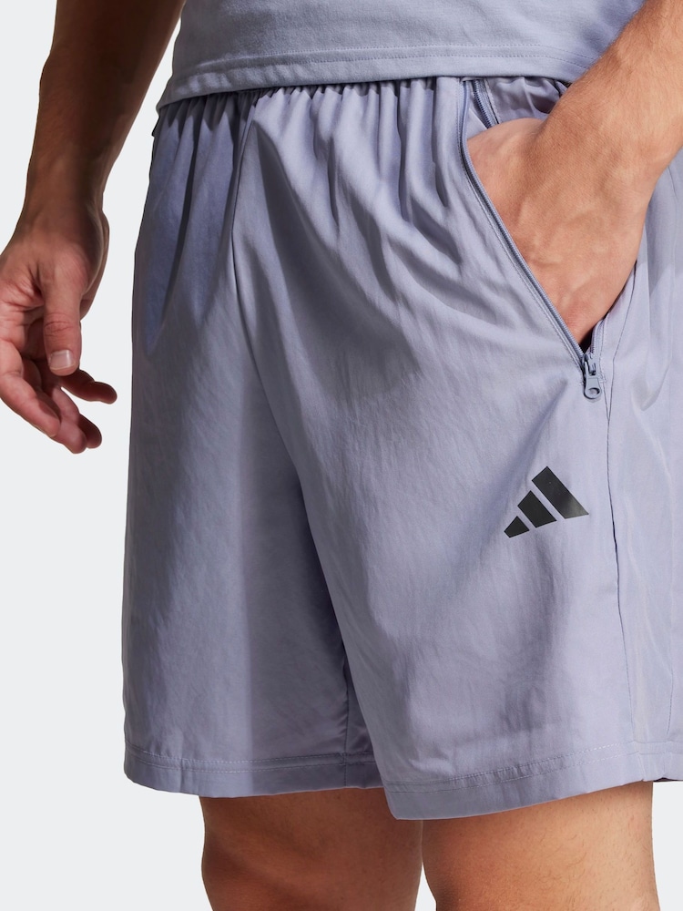 adidas Purple Train Essentials Woven Training Shorts - Image 4 of 6