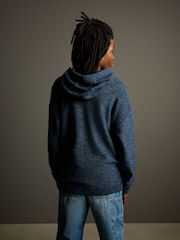 Dark Blue Knitted Hoodie (3-16yrs) - Image 3 of 7