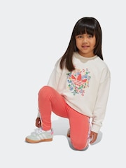 adidas Originals Red/White Liberty London Floral Tracksuit - Image 4 of 8