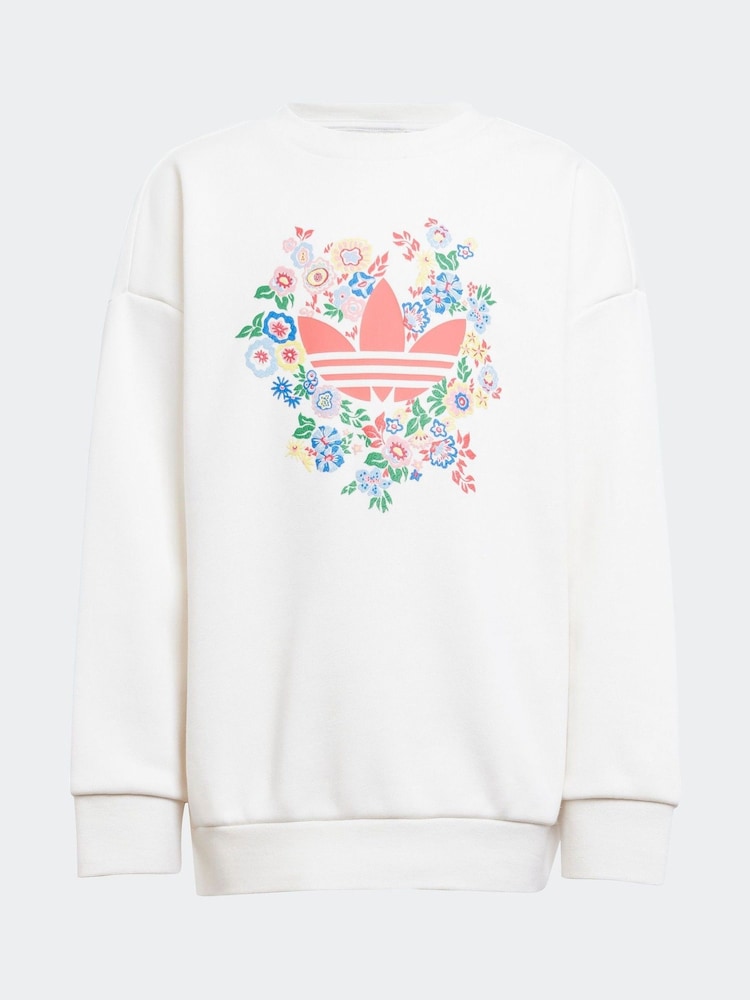 adidas Originals Red/White Liberty London Floral Tracksuit - Image 7 of 8