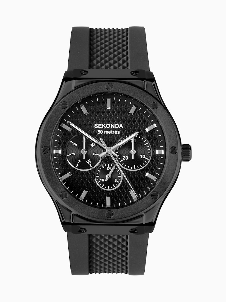 Sekonda Mens Sports 42mm Titan Watch in Silicone Strap Dial - Image 1 of 6