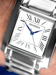 Sekonda Montreal Mens 30mm Analogue Watch With Gold Case And Alloy Bracelet With White Dial - Image 6 of 6