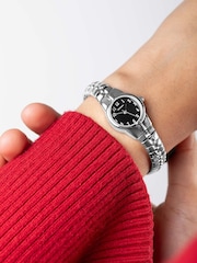 Sekonda Newton Womens 19mm Analogue Watch With Silver Case And Stainless Steel Expanding Bracelet With Black Dial - Image 1 of 6