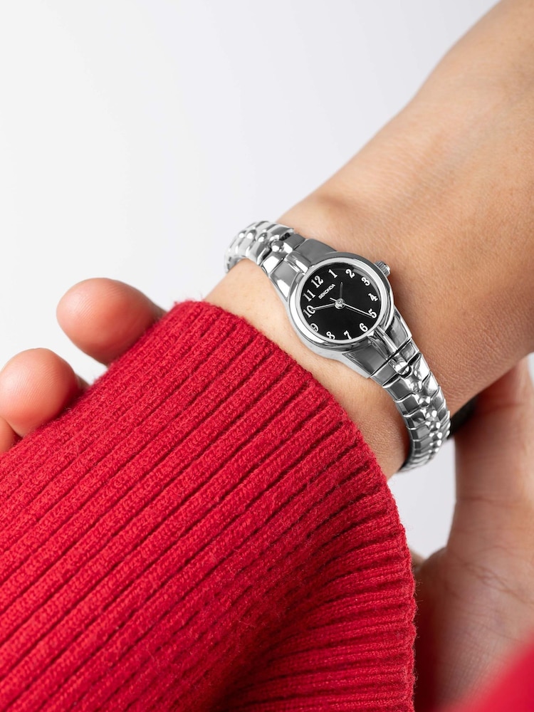Sekonda Newton Womens 19mm Analogue Watch With Silver Case And Stainless Steel Expanding Bracelet With Black Dial - Image 1 of 6