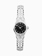 Sekonda Newton Womens 19mm Analogue Watch With Silver Case And Stainless Steel Expanding Bracelet With Black Dial - Image 3 of 6