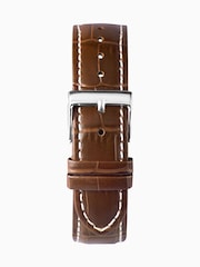 Sekonda Mens Archer 40mm Analogue Watch With Silver Case And Leather Strap With Dial - Image 5 of 6