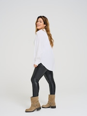 ONLY Curve Black Faux leather Leggings - Image 1 of 7